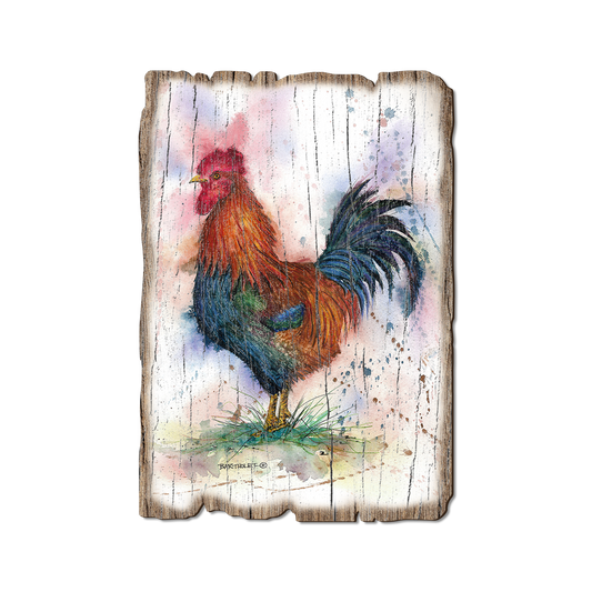 Greeting Card: Weathered Edge - Bartholet's Barnyard Rooster