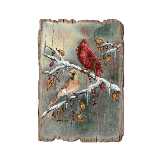 Greeting Card: Weathered Edge - Bartholet's Cardinals