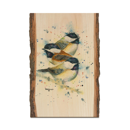 Bartholet's Chickadee Trio  - Live Edge Live Edge Postcard (5pk // $2.80ea)