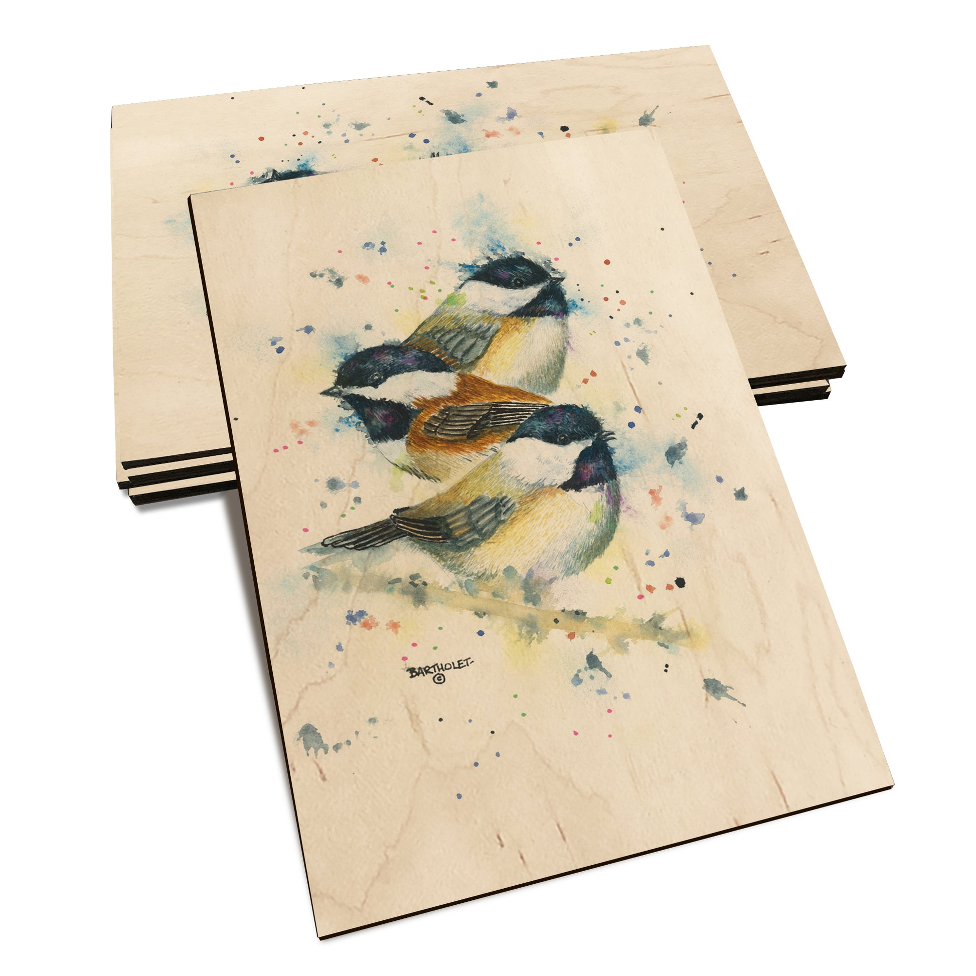 Bartholet's Chickadee Trio  - Classic Edge Classic Edge Postcard (5pk // $2.80ea)