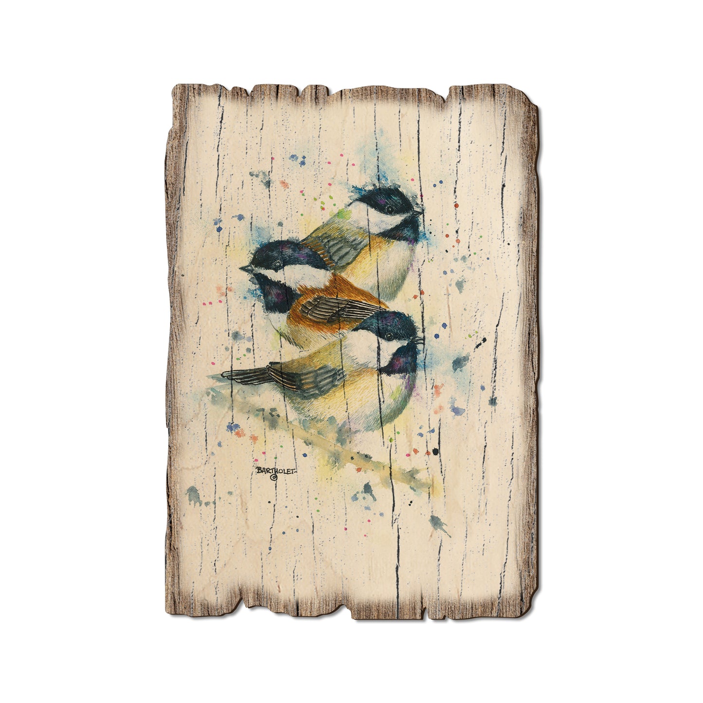 Bartholet's Chickadee Trio - Rustic Edge Postcards & Magnets Rustic Edge Postcard (5pk // $2.80ea)