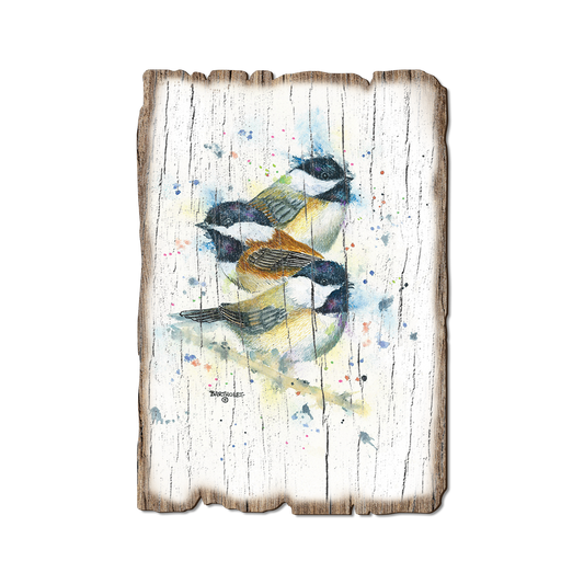 Greeting Card: Weathered Edge - Bartholet's Chickadee Trio (Pack of 5)