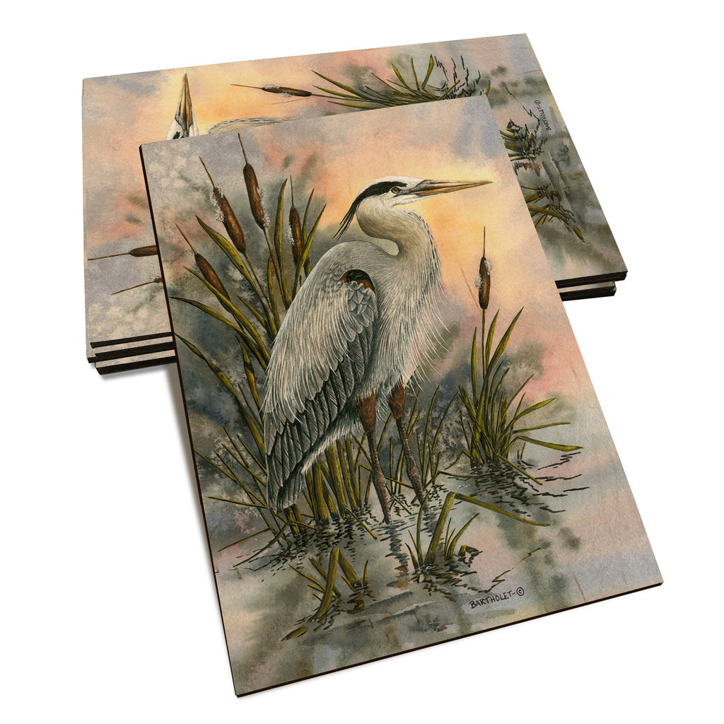 Bartholet's First Light Heron  - Classic Edge Classic Edge Postcard (5pk // $2.80ea)