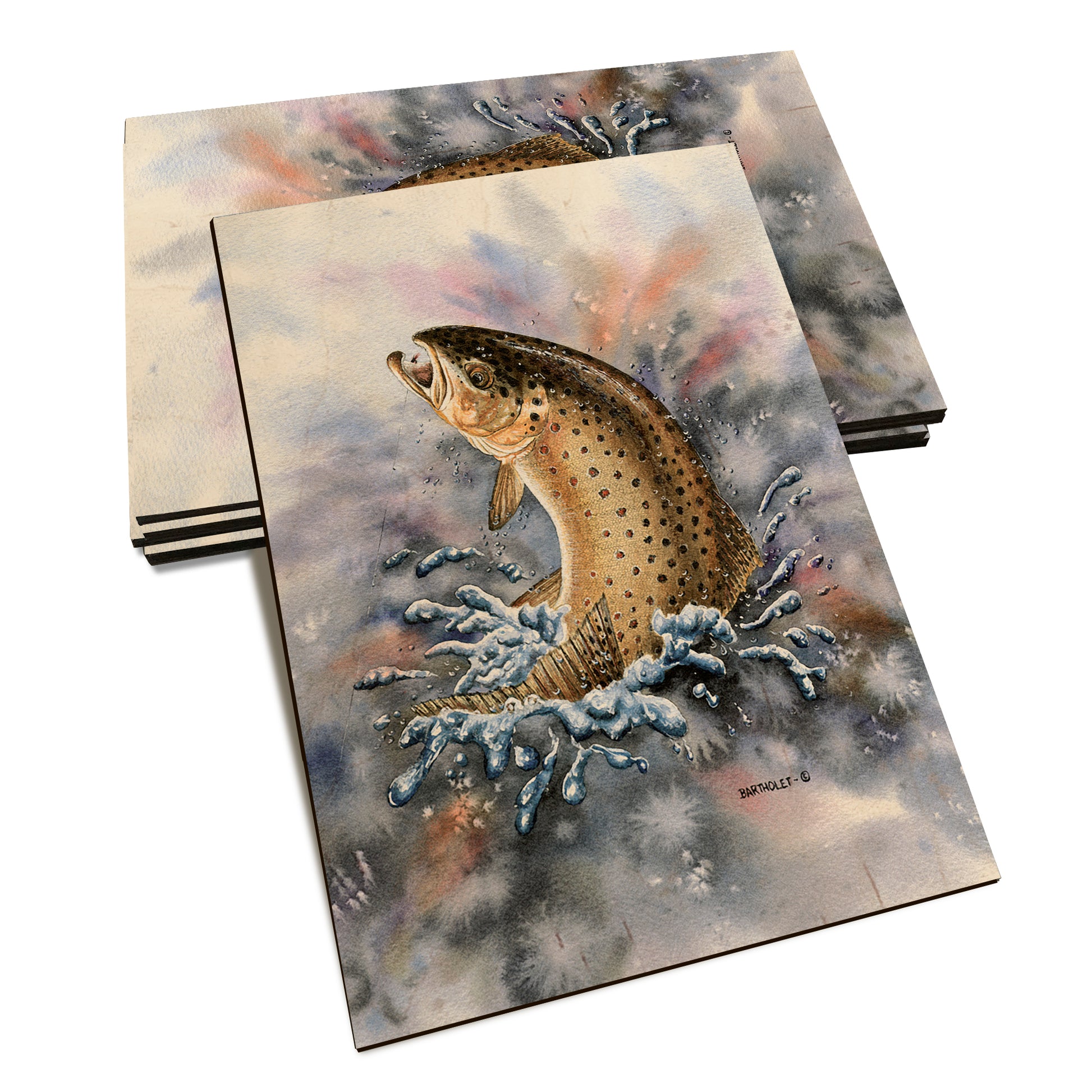 Bartholet's Fish On (Brown Trout)  - Classic Edge Classic Edge Postcard (5pk // $2.80ea)