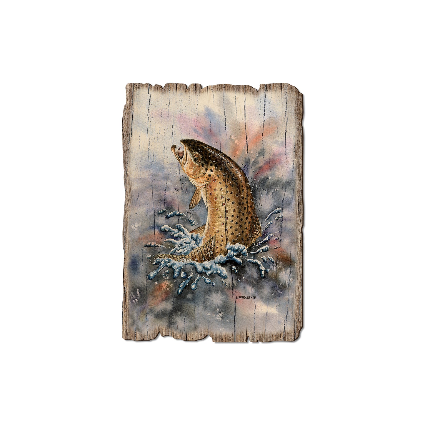 Bartholet's Fish On( Brown Trout) - Rustic Edge Postcards & Magnets Rustic Edge Magnet (5pk // $2.80ea)