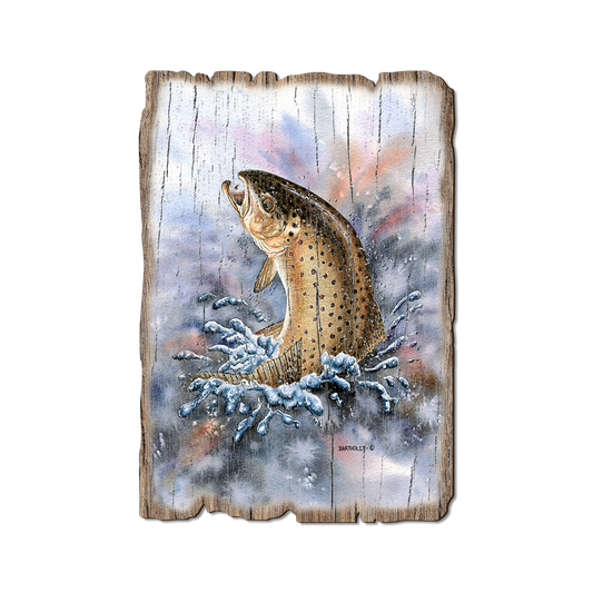 Greeting Card: Weathered Edge - Bartholet's Fish On (Brown Trout)