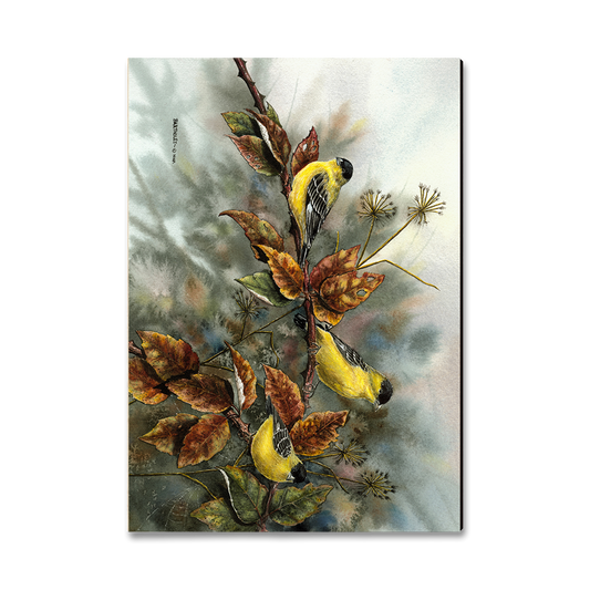 Greeting Card: Classic Edge - Bartholet's Gold Finches