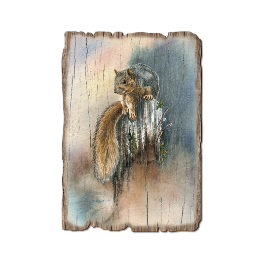 Greeting Card: Weathered Edge - Bartholet's Grey Squirrel
