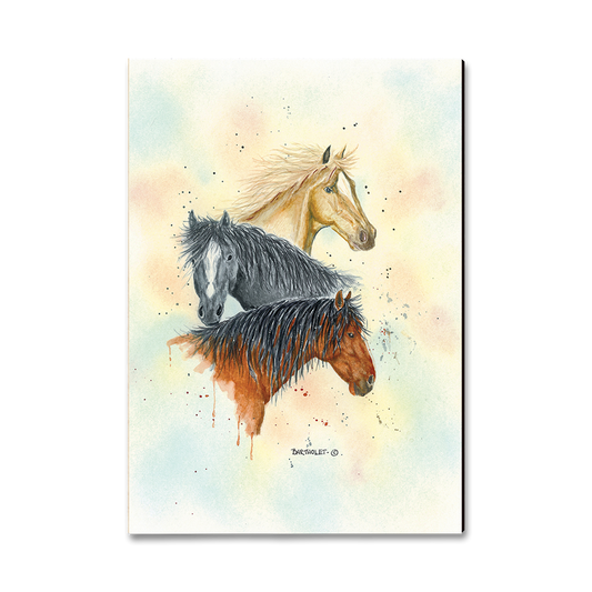 Greeting Card: Classic Edge - Bartholet's Horse Trio