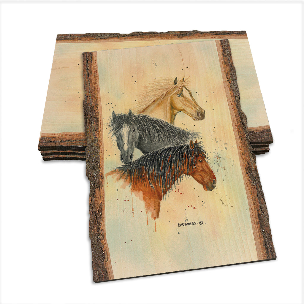 Bartholet's Horse Trio  - Live Edge Live Edge Postcard (5pk // $2.80ea)