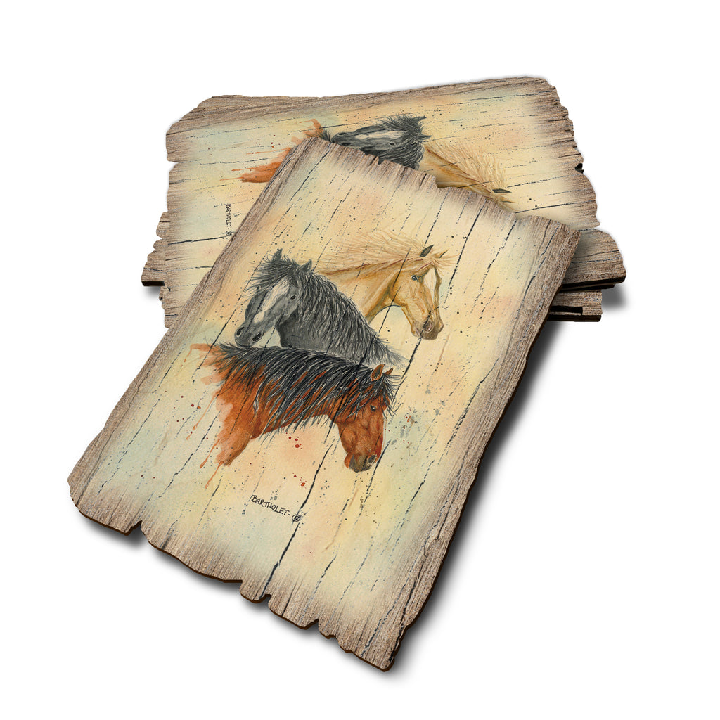 Bartholet's Horse Trio - Weathered Edge Rustic Edge Postcard (5pk // $2.80ea)