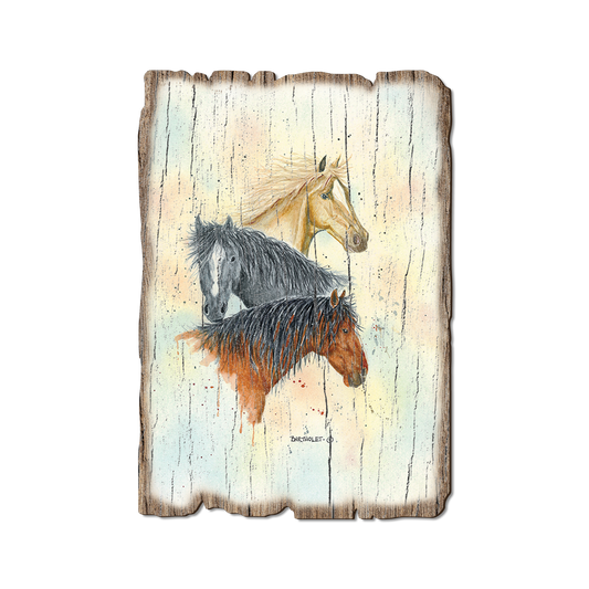 Greeting Card: Weathered Edge - Bartholet's Horse Trio (Pack of 5)