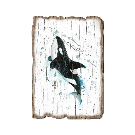 Greeting Card: Weathered Edge - Bartholet's Killer Whale