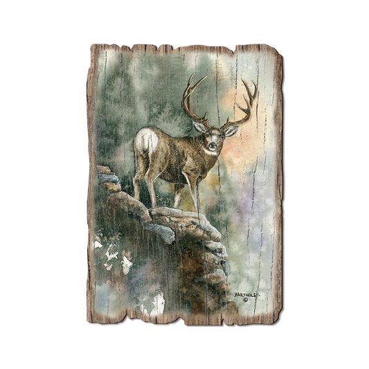 Greeting Card: Weathered Edge - Bartholet's Last Light Muley