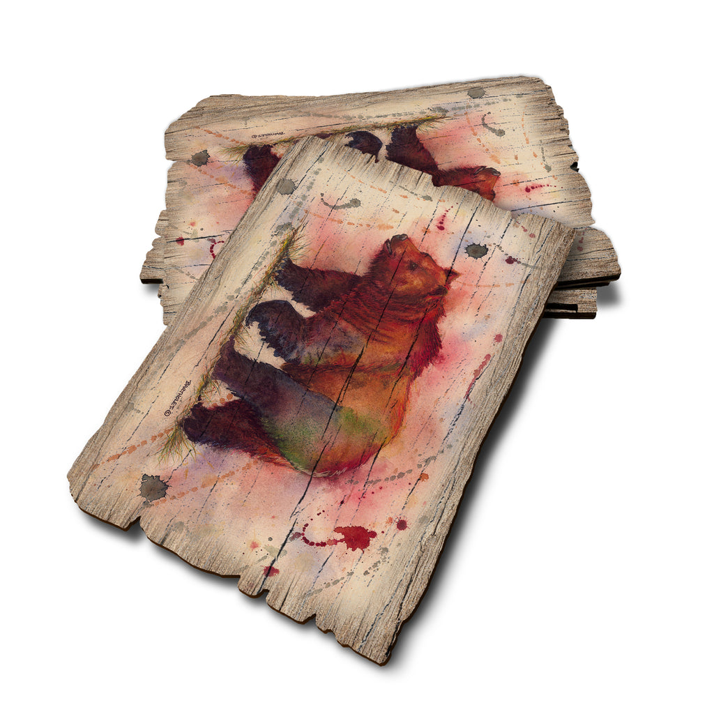 Bartholet's Mr Grizzly - Weathered Edge Rustic Edge Postcard (5pk // $2.80ea)