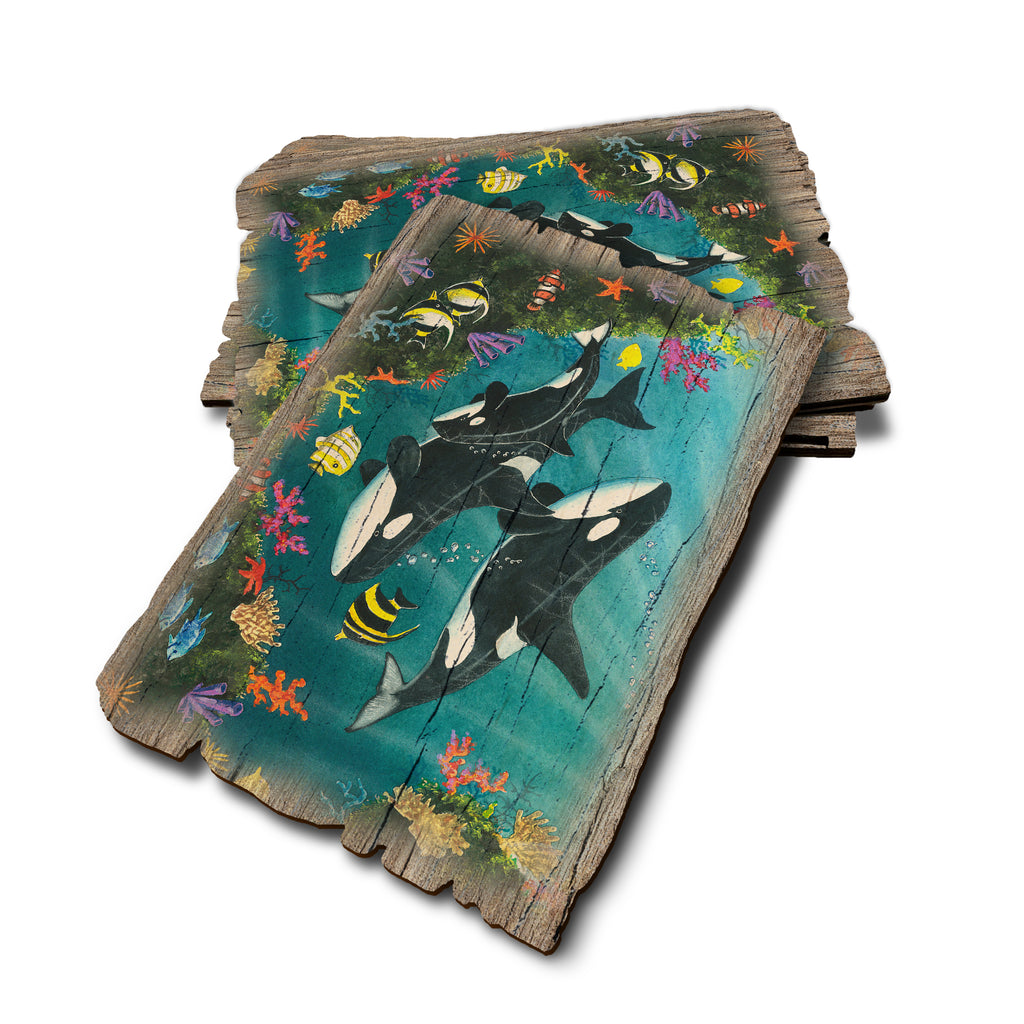 Bartholet's Orca Joy - Weathered Edge Rustic Edge Postcard (5pk // $2.80ea)
