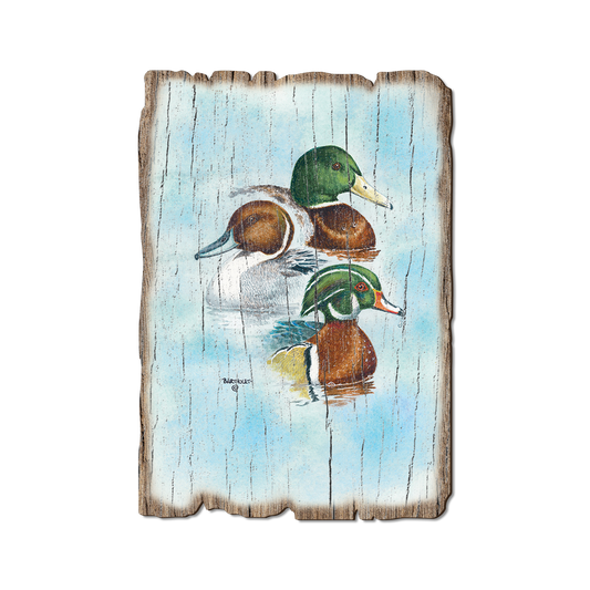 Greeting Card: Weathered Edge - Bartholet's Puddle Duck Trio