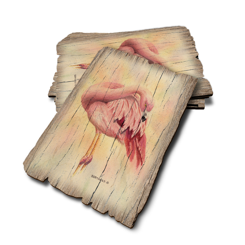 Bartholet's Pink Flamingo - Weathered Edge Rustic Edge Postcard (5pk // $2.80ea)