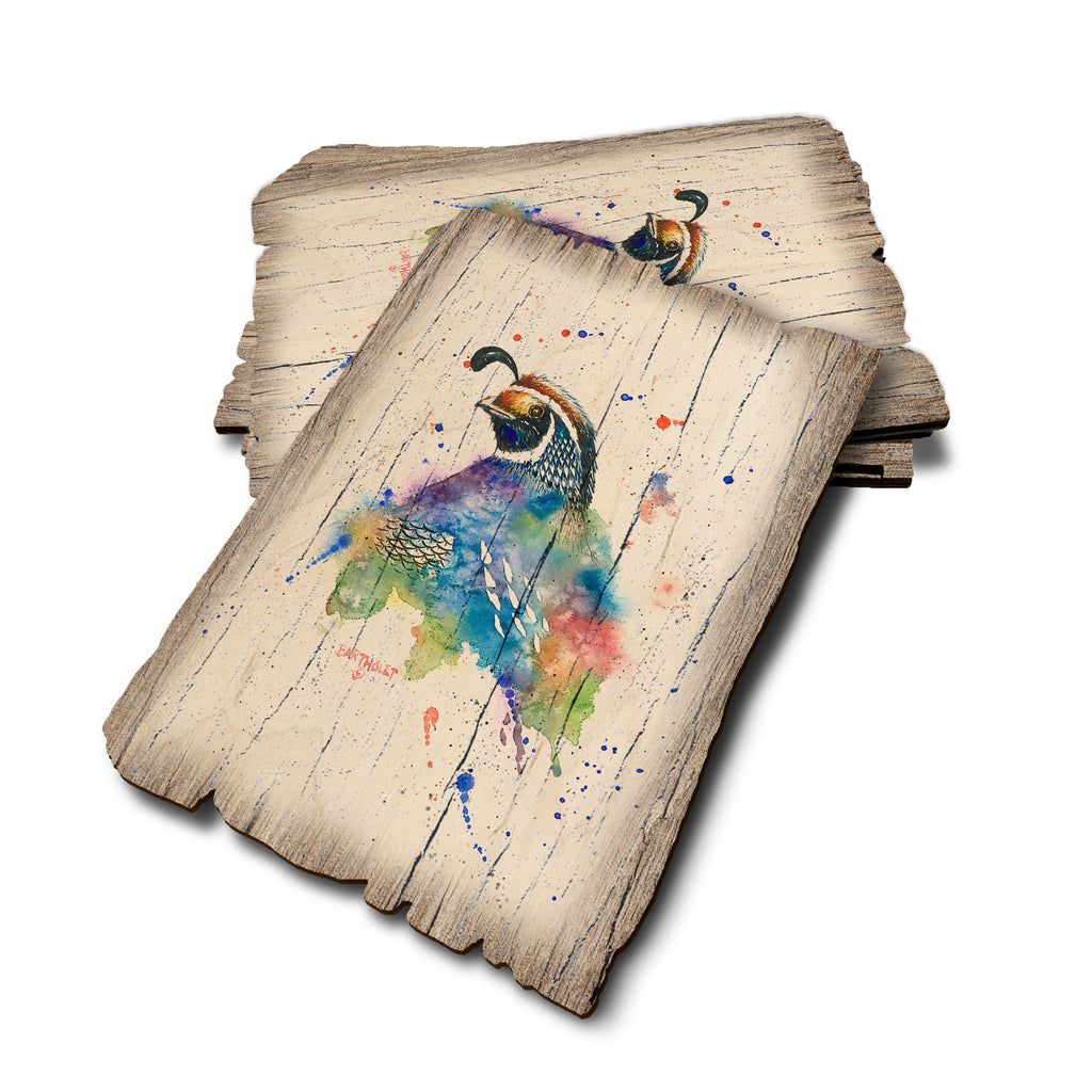 Bartholet's Quail Fantasy - Weathered Edge Rustic Edge Postcard (5pk // $2.80ea)