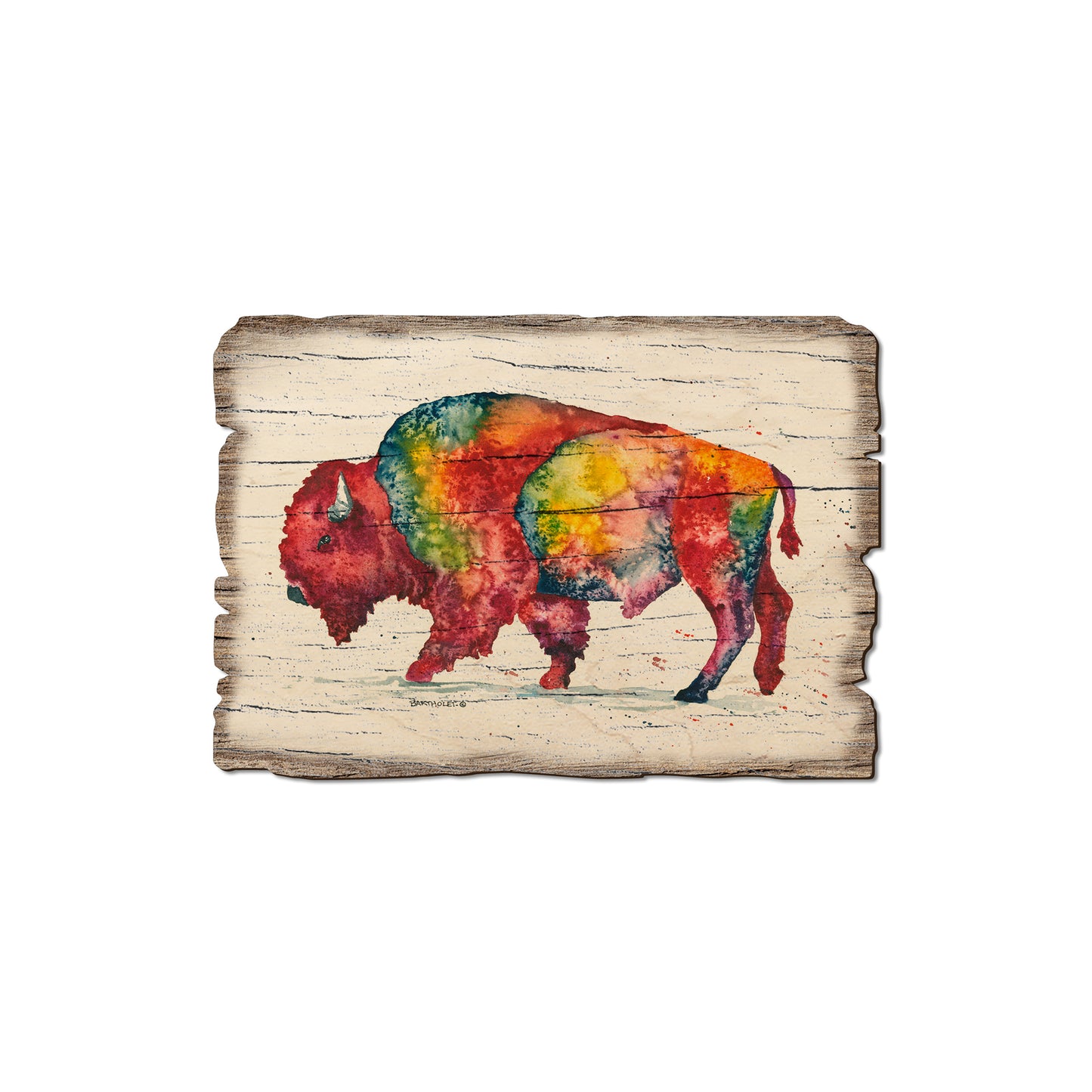 Bartholet's Rainbow Bison - Rustic Edge Postcards & Magnets Rustic Edge Magnet (5pk // $2.80ea)