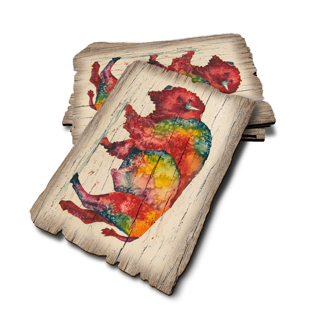 Bartholet's Rainbow Bison - Weathered Edge Rustic Edge Postcard (5pk // $2.80ea)