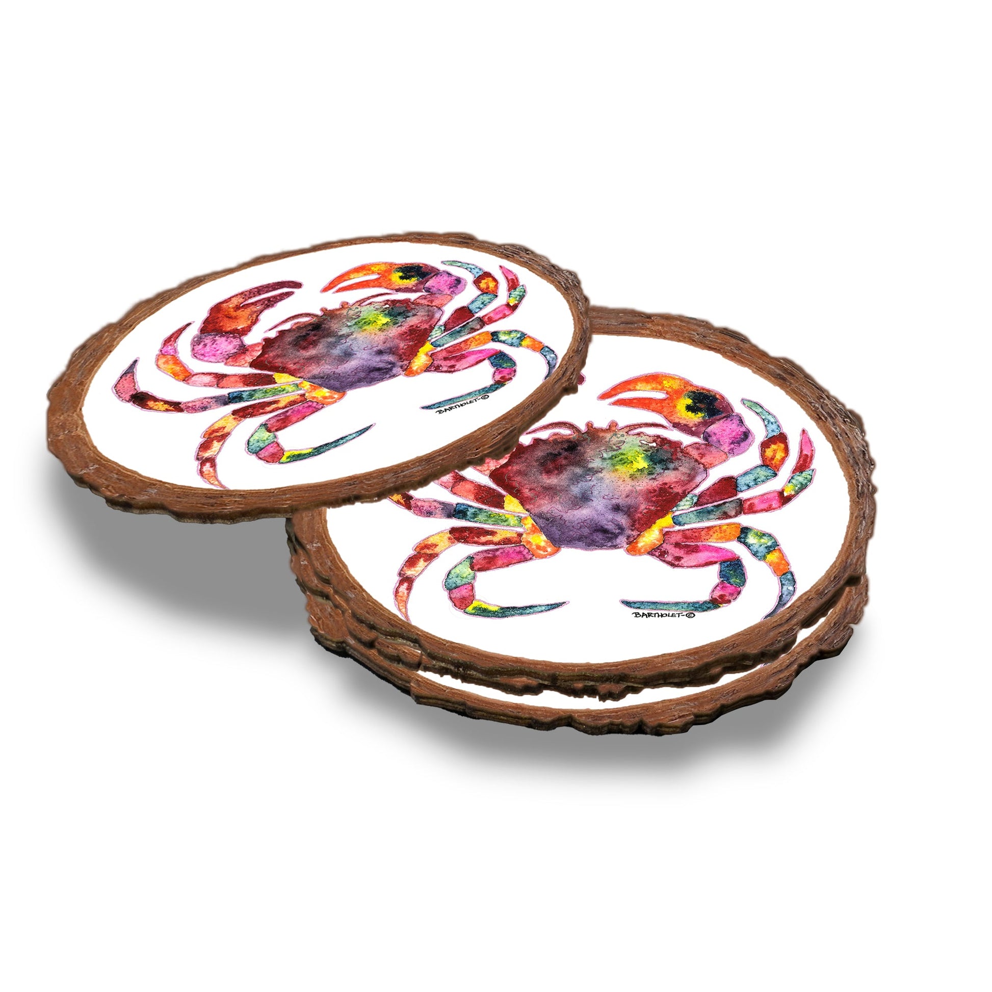 Bartholet's Rainbow Crab  - Live Edge Live Edge Coaster (5pk // $2.80ea)
