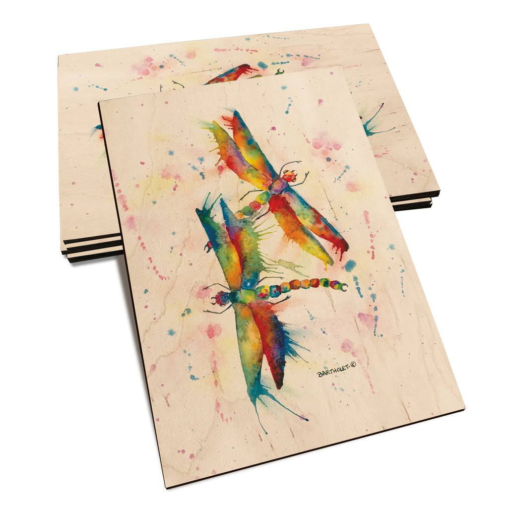 Bartholet's Rainbow Dragonflies Courtship  - Classic Edge Classic Edge Postcard (5pk // $2.80ea)