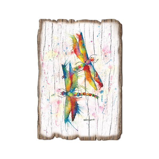 Greeting Card: Weathered Edge - Bartholet's Rainbow Dragonflies Courtship (Pack of 5)