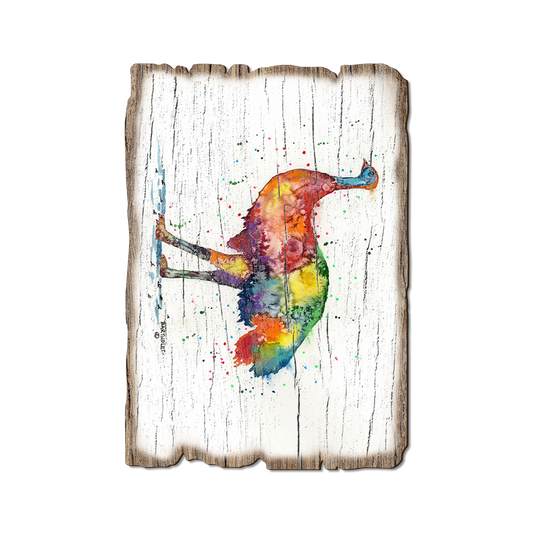 Greeting Card: Weathered Edge - Bartholet's Rainbow Emu (Pack of 5)