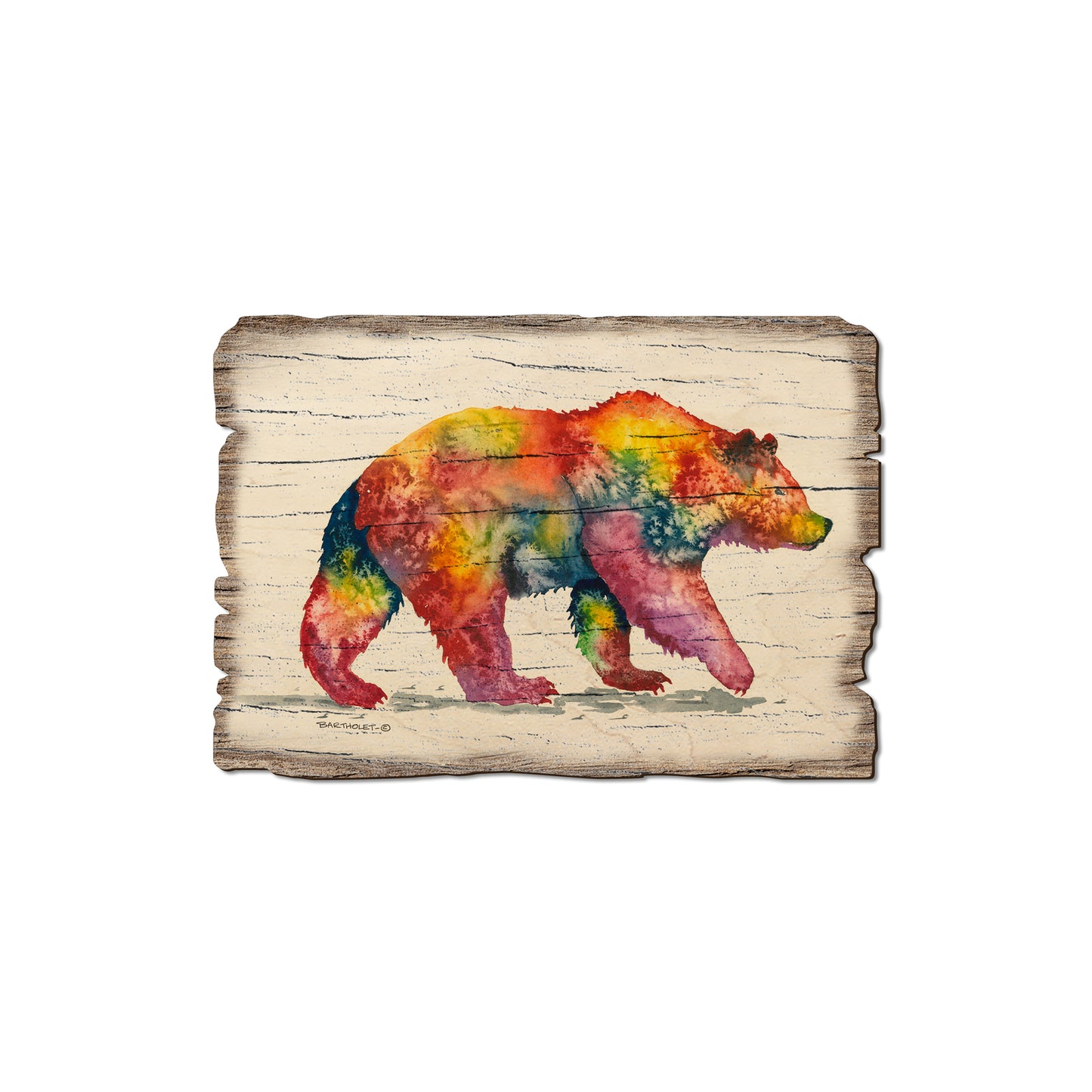 Bartholet's Rainbow Grizzly - Rustic Edge Postcards & Magnets Rustic Edge Magnet (5pk // $2.80ea)