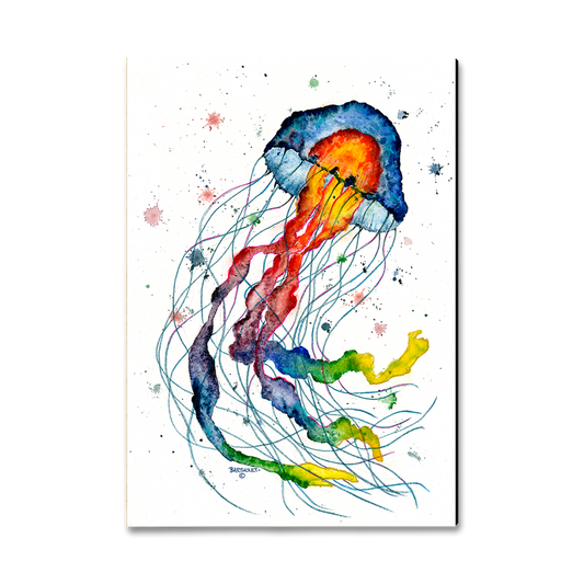 Greeting Card: Classic Edge - Bartholet's Rainbow Jellyfish