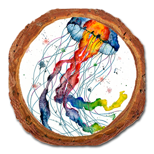 Coaster: Live Edge - Bartholet's Rainbow Jellyfish