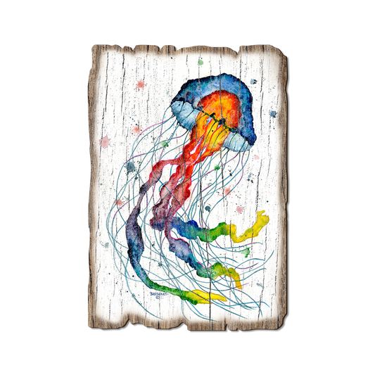 Greeting Card: Weathered Edge - Bartholet's Rainbow Jellyfish (Pack of 5)