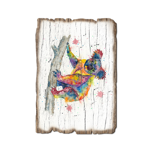 Greeting Card: Weathered Edge - Bartholet's Rainbow Koala (Pack of 5)