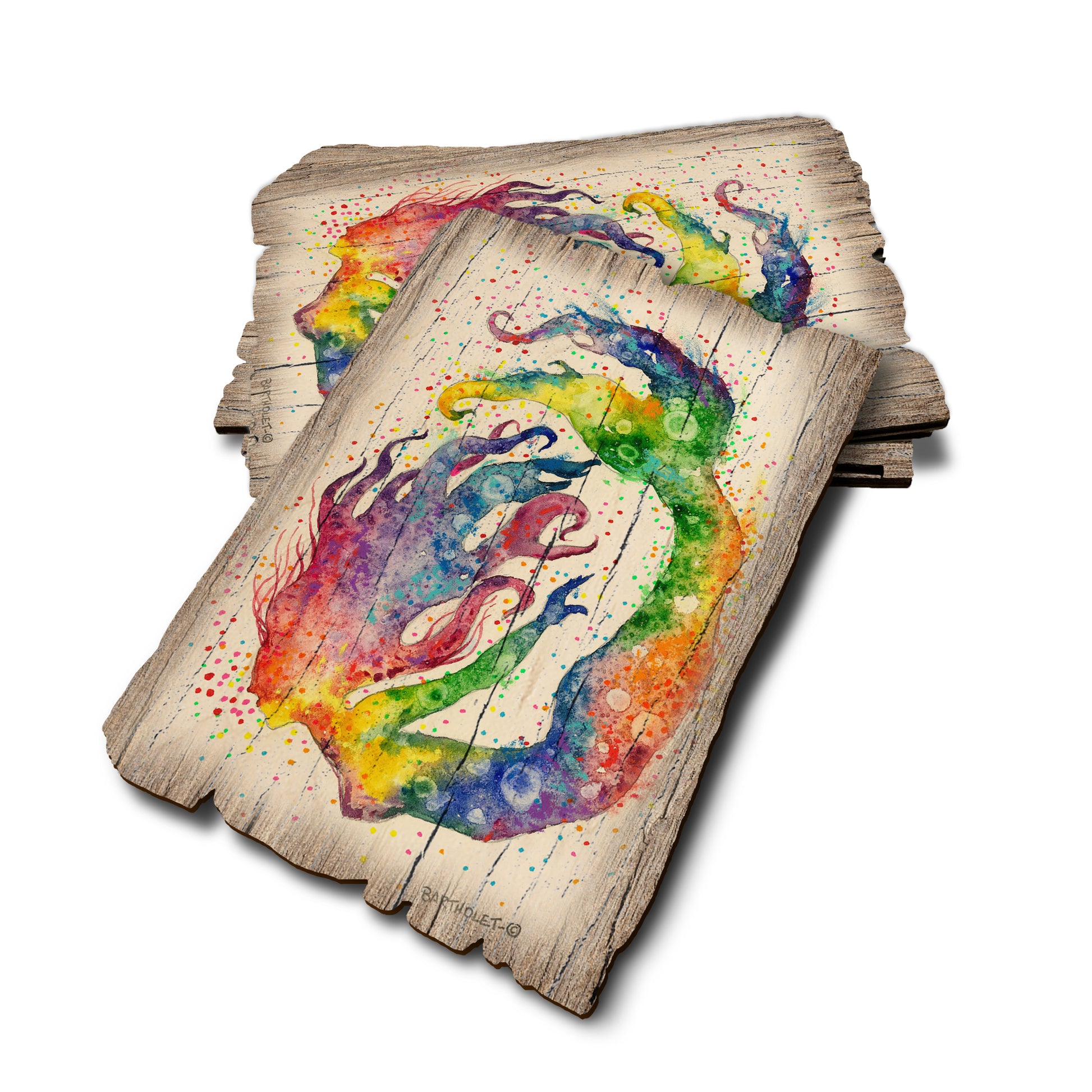 Bartholet's Rainbow Mermaid - Weathered Edge Weathered Edge Postcard (5pk // $2.80ea)