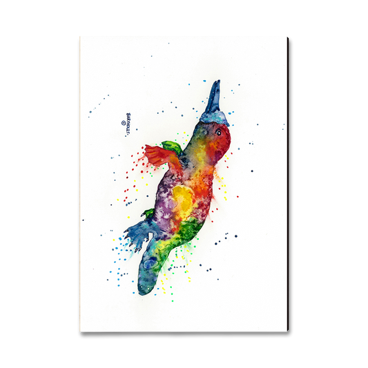 Greeting Card: Classic Edge - Bartholet's Rainbow Platypus