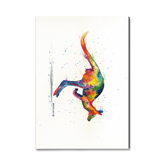 Greeting Card: Classic Edge - Bartholet's Rainbow Roo