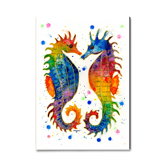 Magnet: Classic Edge - Bartholet's Rainbow Seahorses