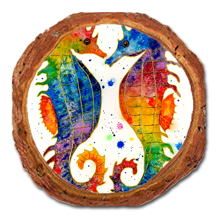Coaster: Live Edge - Bartholet's Rainbow Seahorses