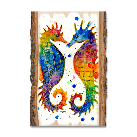 Greeting Card: Live Edge - Bartholet's Rainbow Seahorses
