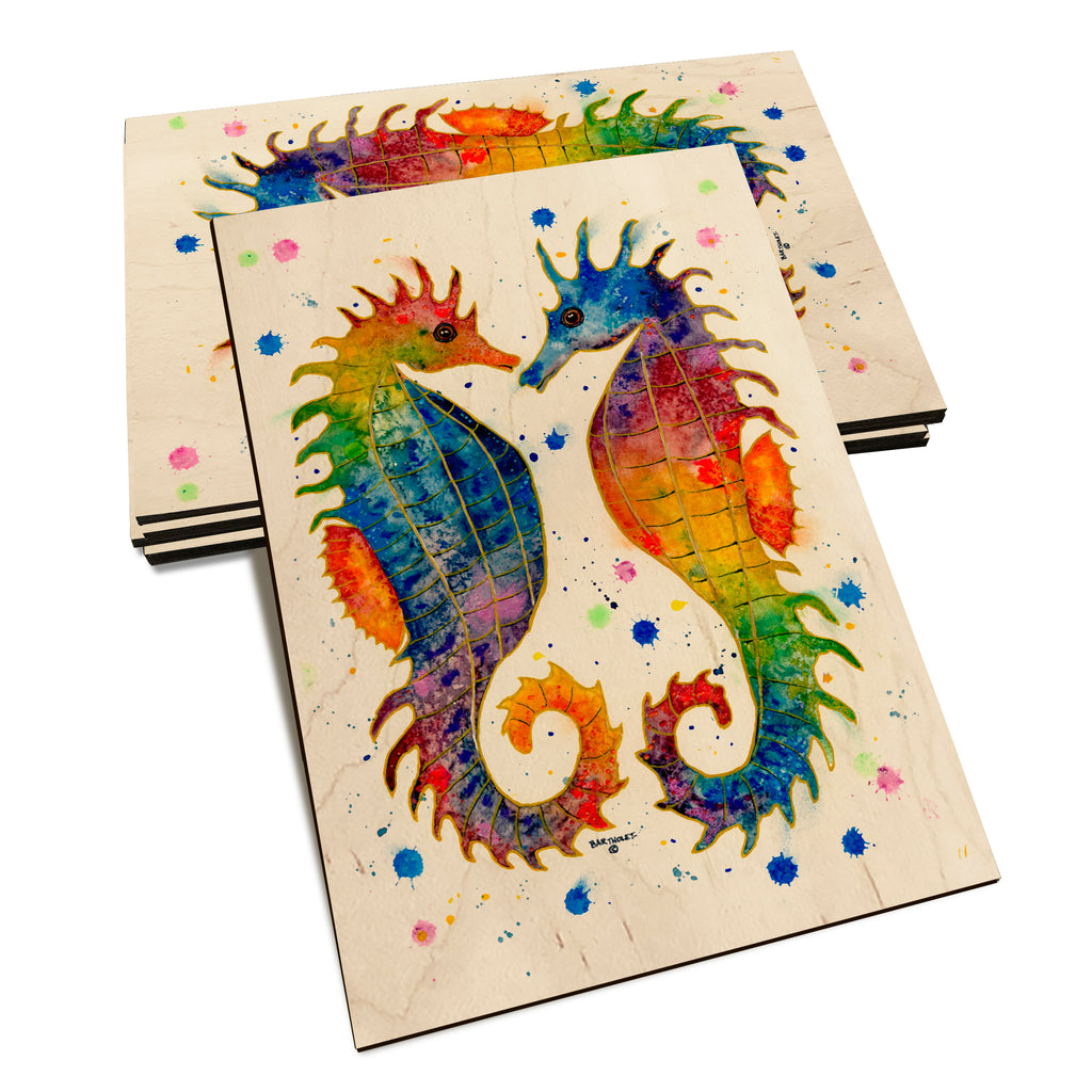 Bartholet's Rainbow Seahorses  - Classic Edge Classic Edge Postcard (5pk // $2.80ea)