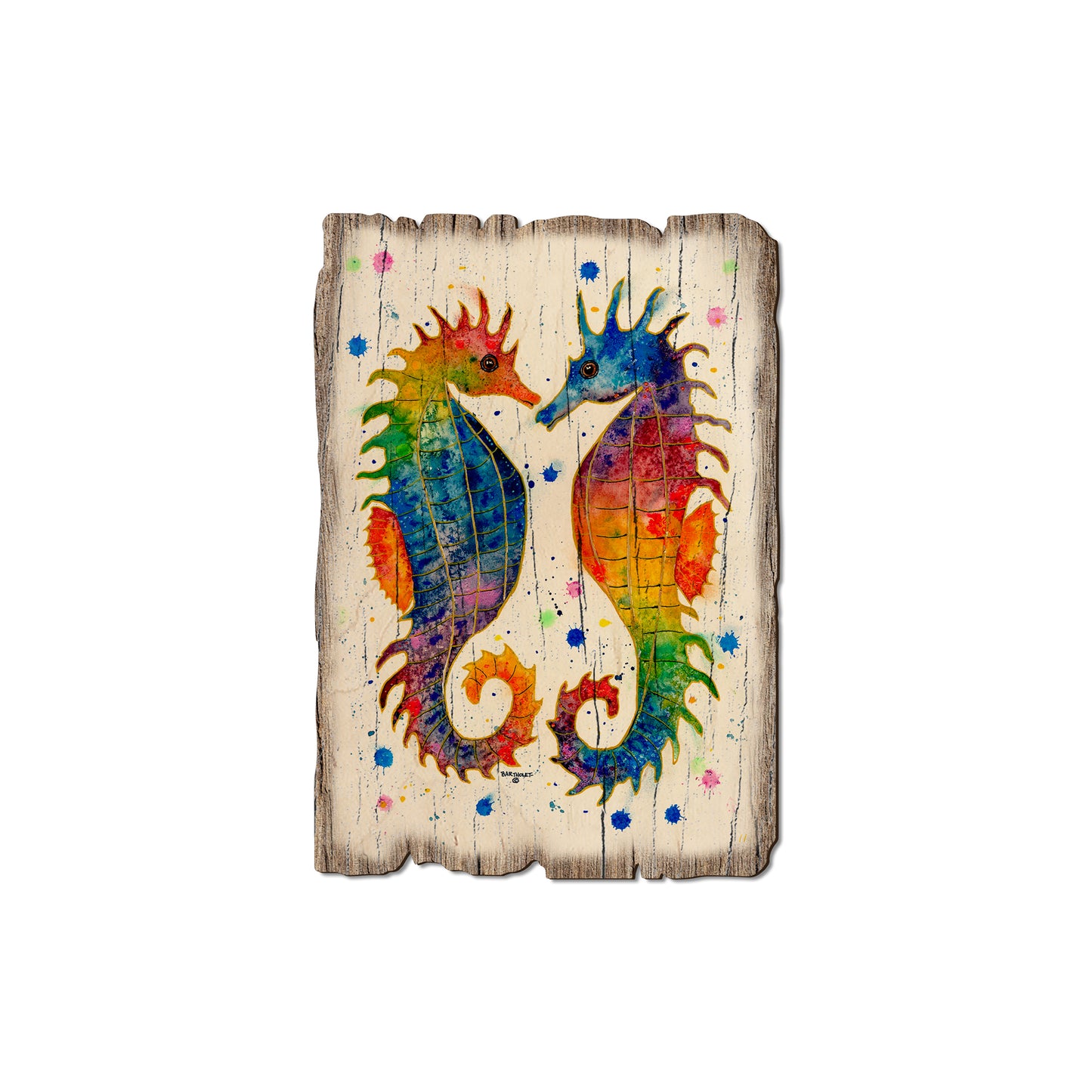 Bartholet's Rainbow Seahorses - Rustic Edge Postcards & Magnets Rustic Edge Magnet (5pk // $2.80ea)