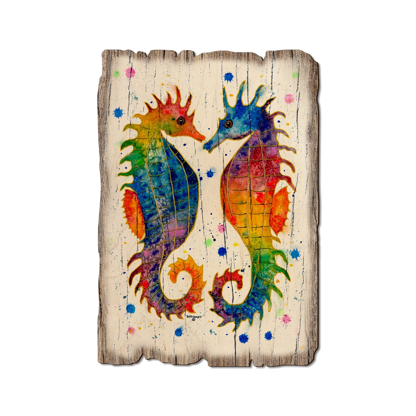 Bartholet's Rainbow Seahorses - Rustic Edge Postcards & Magnets Rustic Edge Postcard (5pk // $2.80ea)