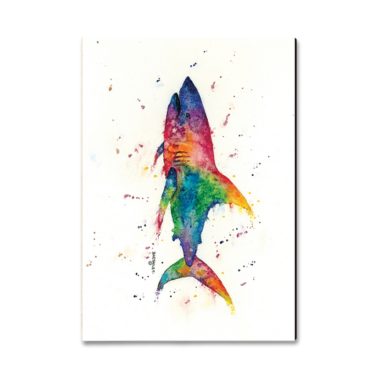Greeting Card: Classic Edge - Bartholet's Rainbow Shark