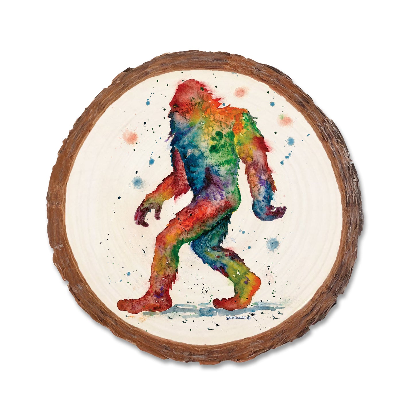 Bartholet's Rainbow Sasquatch  - Live Edge Live Edge Coaster (5pk // $2.80ea)