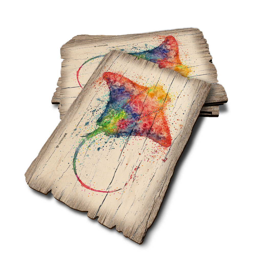 Bartholet's Rainbow Stingray - Weathered Edge Weathered Edge Postcard (5pk // $2.80ea)