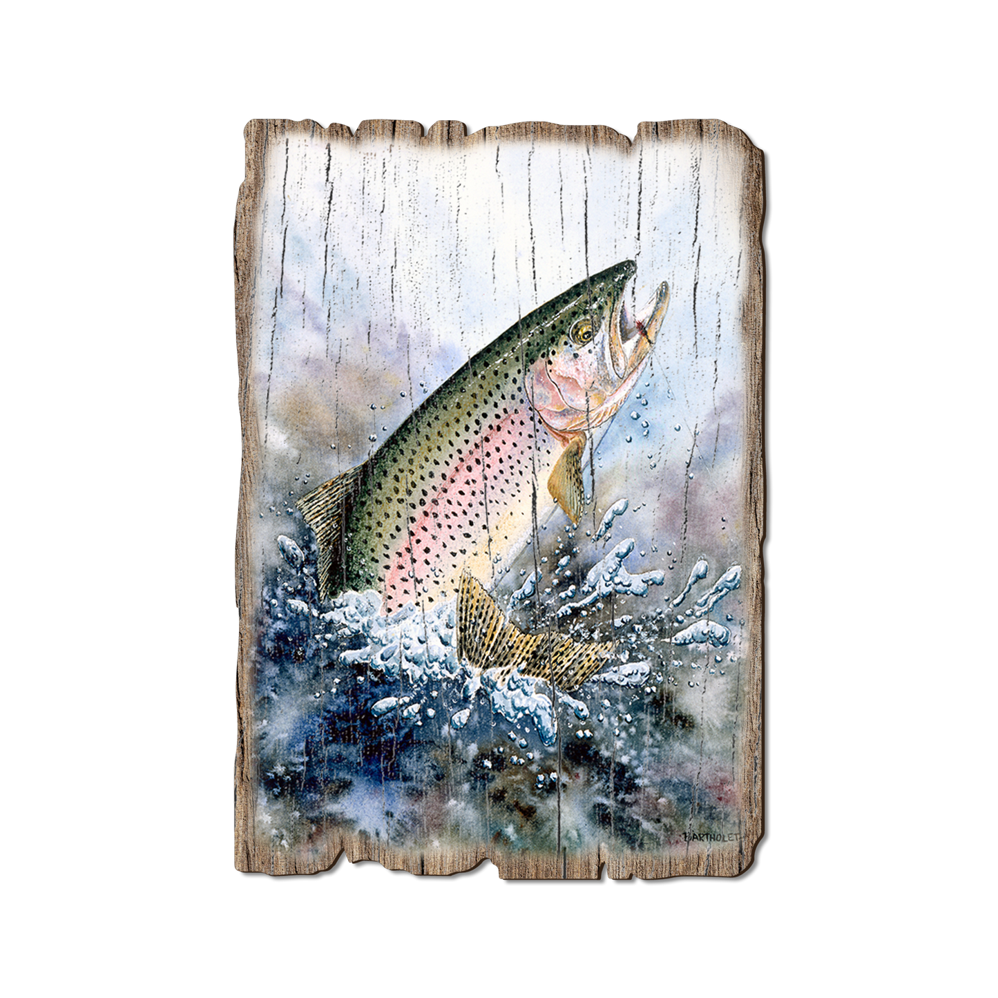 Greeting Card: Weathered Edge - Bartholet's Rainbow Trout