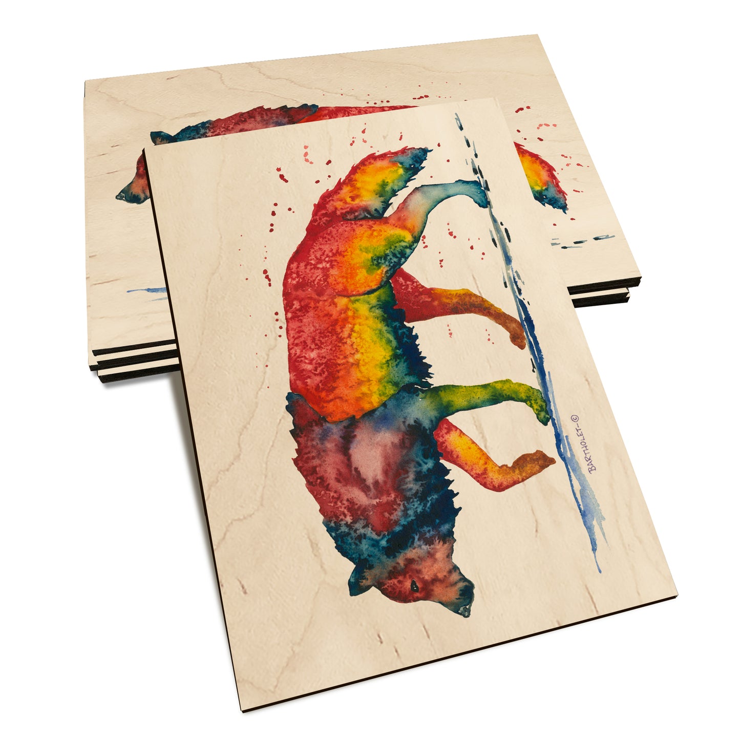 Bartholet's Rainbow Wolf  - Classic Edge Classic Edge Postcard (5pk // $2.80ea)