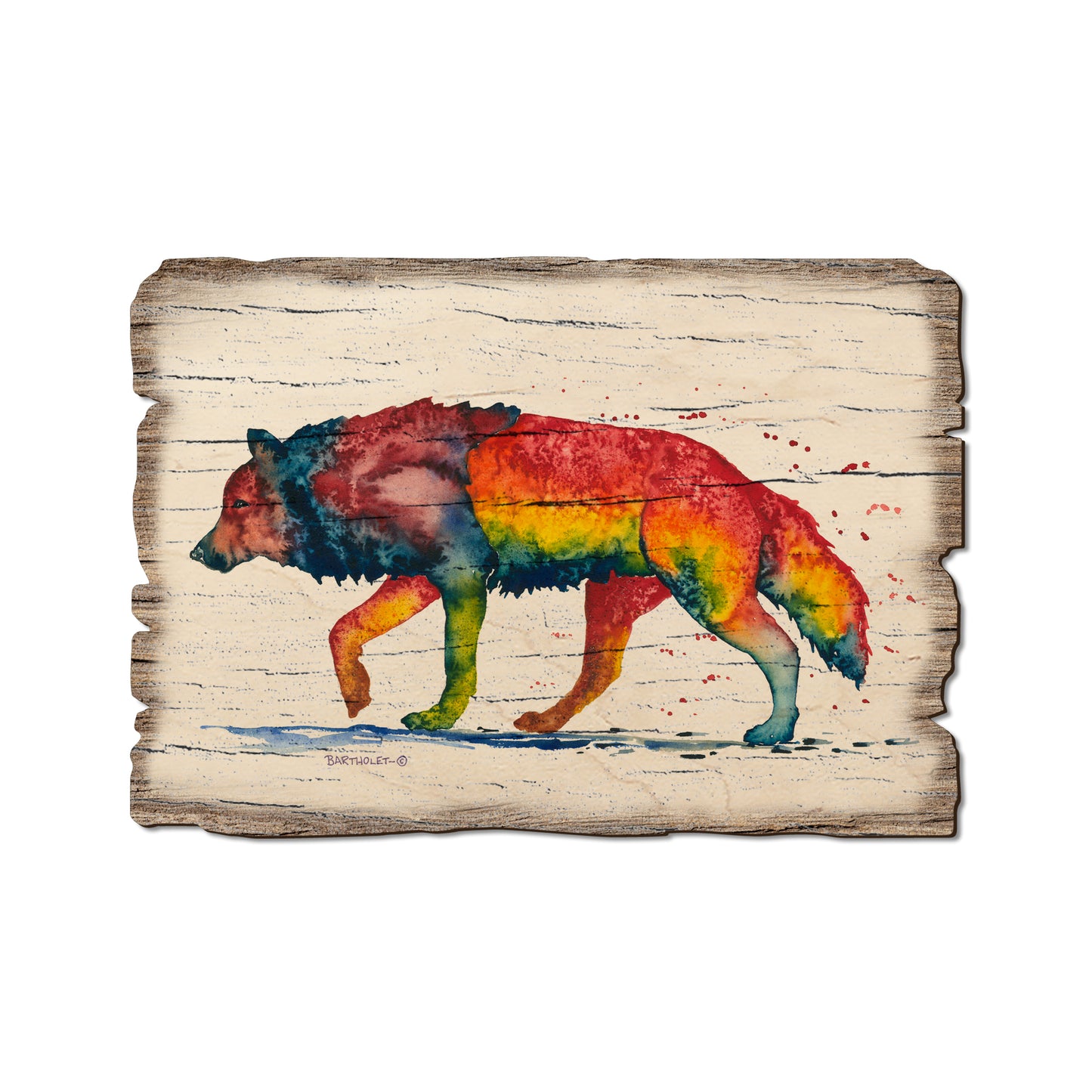 Bartholet's Rainbow Wolf - Rustic Edge Postcards & Magnets Rustic Edge Postcard (5pk // $2.80ea)