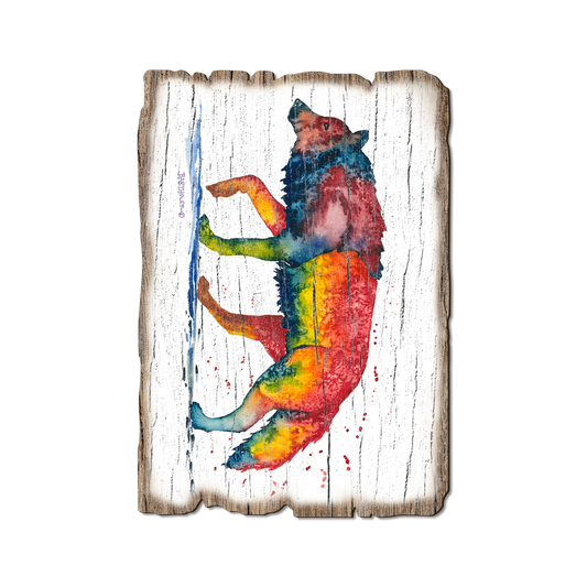 Greeting Card: Weathered Edge - Bartholet's Rainbow Wolf (Pack of 5)